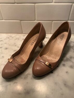 ANYI LU Made in Italy Genuine Leather Brown Pumps US Size 6
